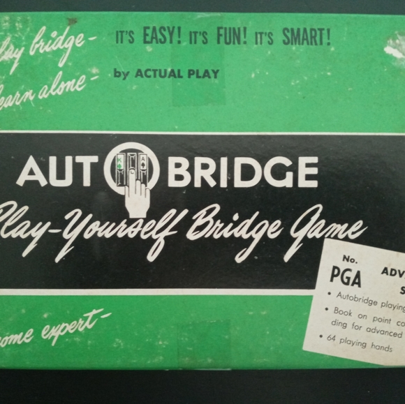 vintage Auto Bridge game original box 1957 card game 4 hand - Picture 1 of 9